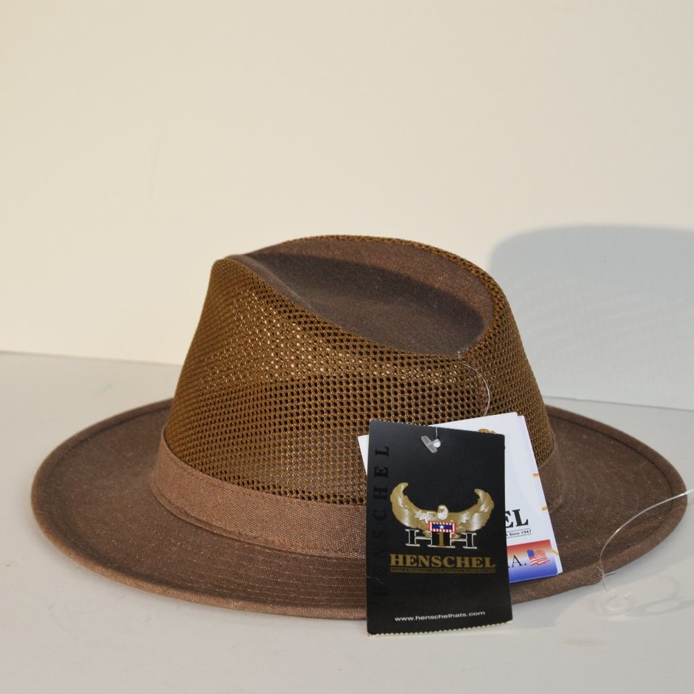 NWT HENSCHEL PANAMA AUSIE HAT MEN'S L